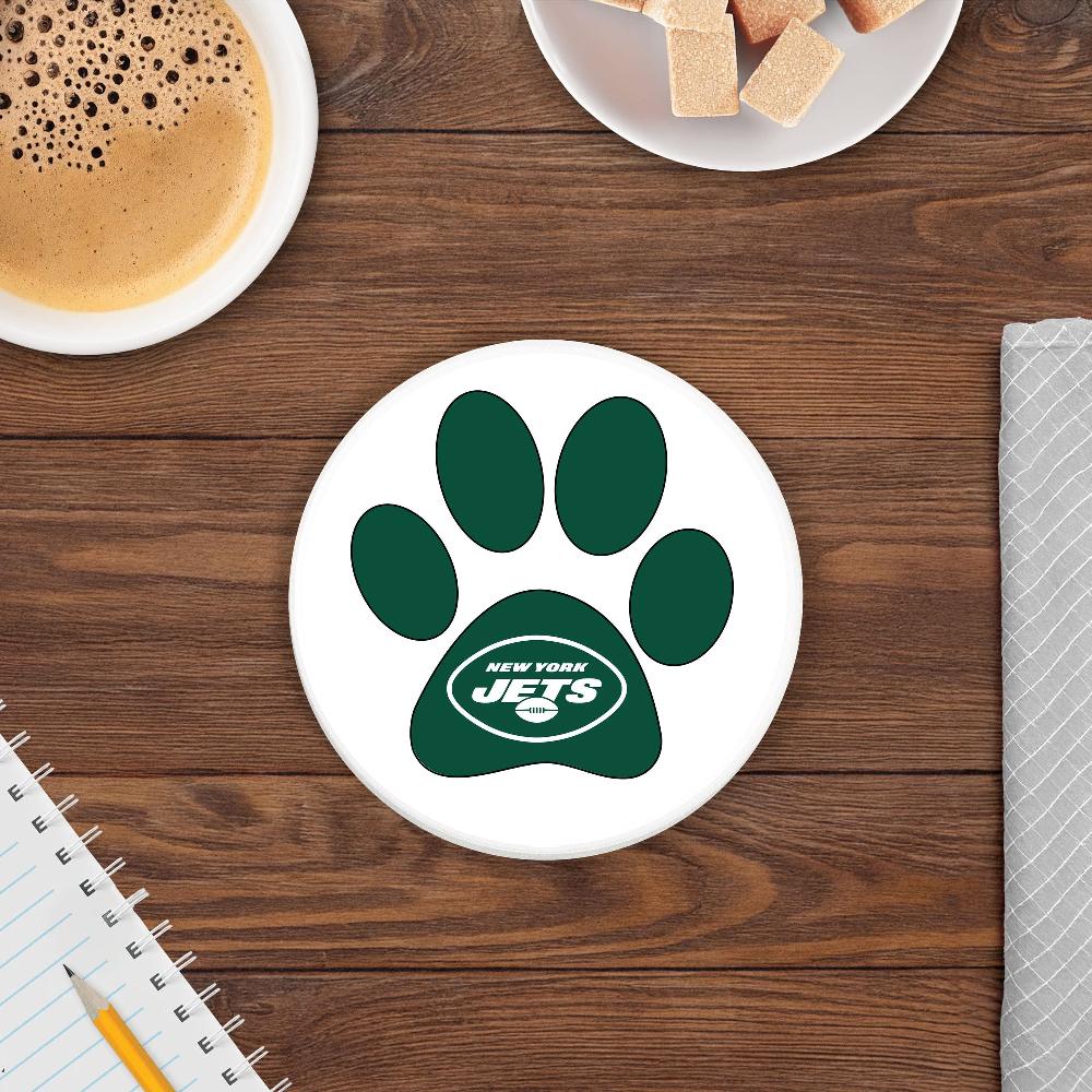 fan creations NFL - New York Jets 4 in Round Dog Paw Coaster
