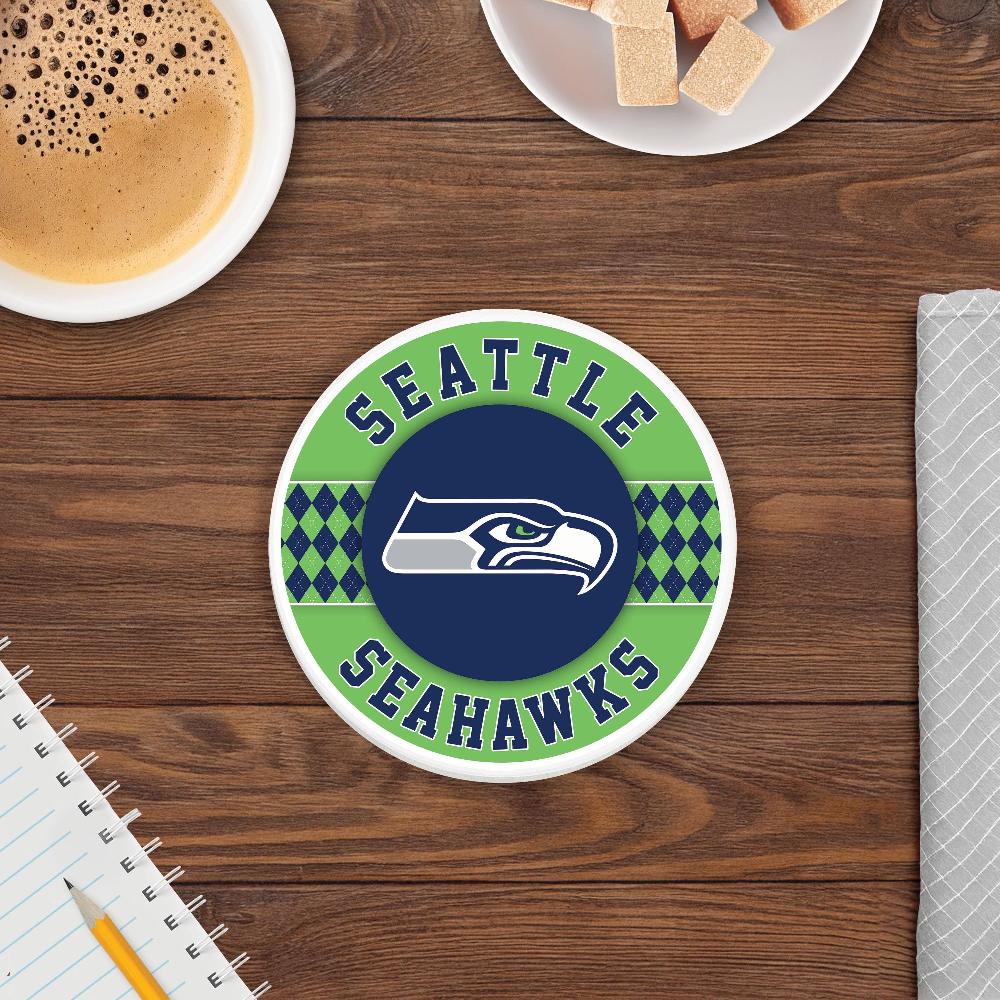 fan creations NFL - Seattle Seahawks 4 inch Ceramic Argyle Coaster