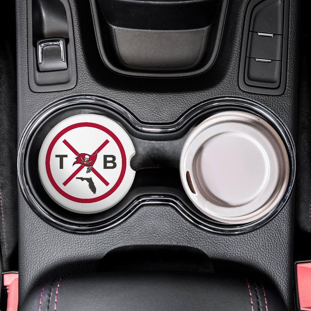 fan creations NFL Tampa Bay Buccaneers-Ceramic Car Coaster – Railroad Crossing Sign Design - 2 pack