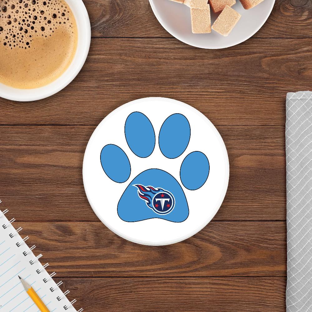 fan creations NFL - Tennessee Titans 4 in Round Dog Paw Coaster