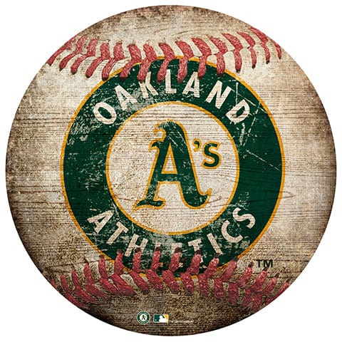 fan creations Oakland Athletics 12" Baseball Shaped Sign