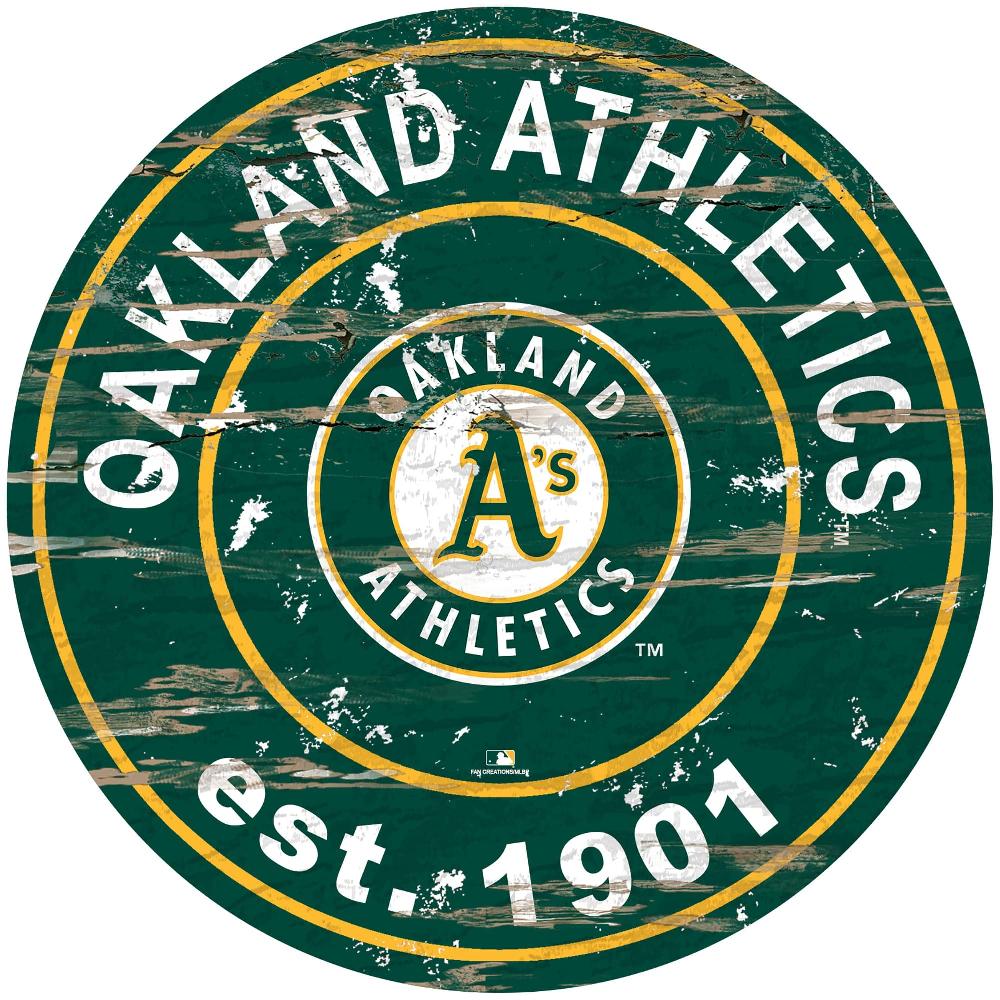 fan creations Oakland Athletics Distressed 24" Circle