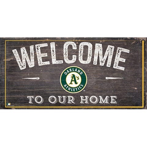 fan creations Oakland Athletics Welcome Distressed Sign