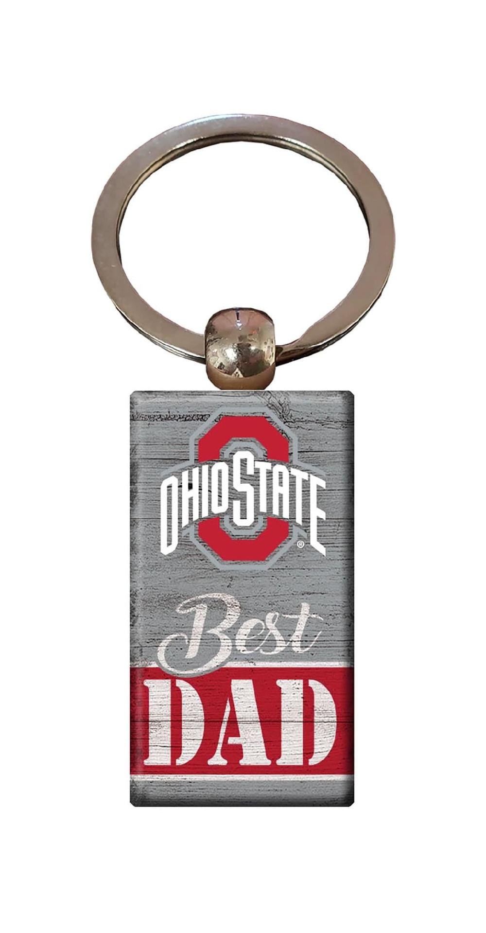 fan creations Ohio State University Best Dad Keychain