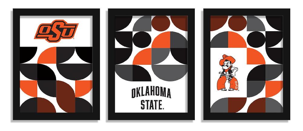fan creations Oklahoma State Minimalist Color Pop 12x16 (set of 3)