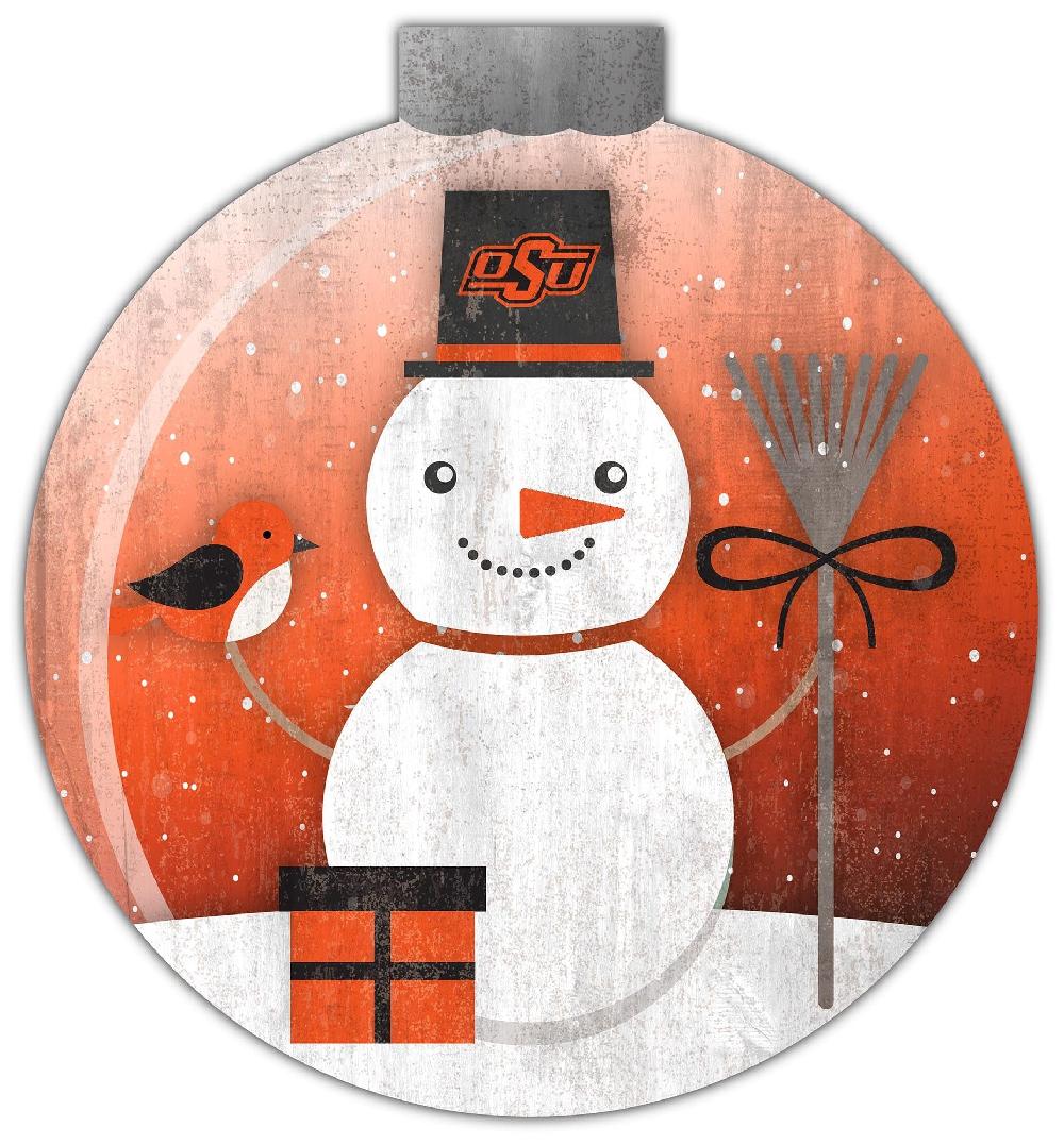 fan creations Oklahoma State Snowglobe 12in Wall Art