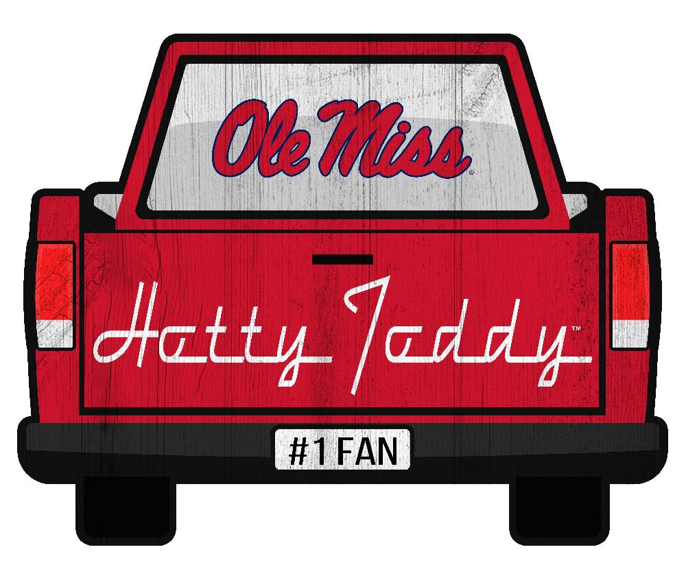 fan creations Ole Miss Slogan Truck Back Vintage 12in