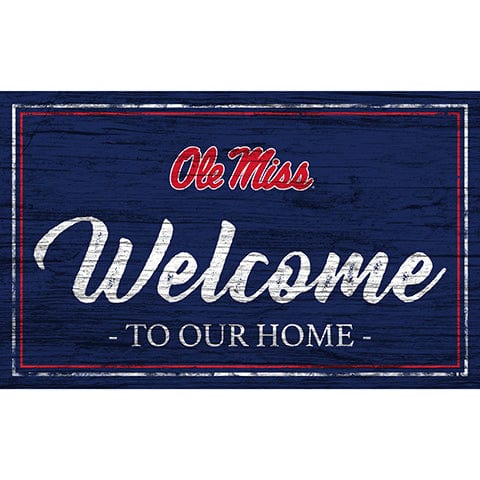 fan creations Ole Miss Team Color Welcome 11x19 Sign