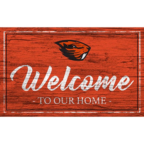 Fan Creations Oregon State Team Color Welcome 11x19 Sign