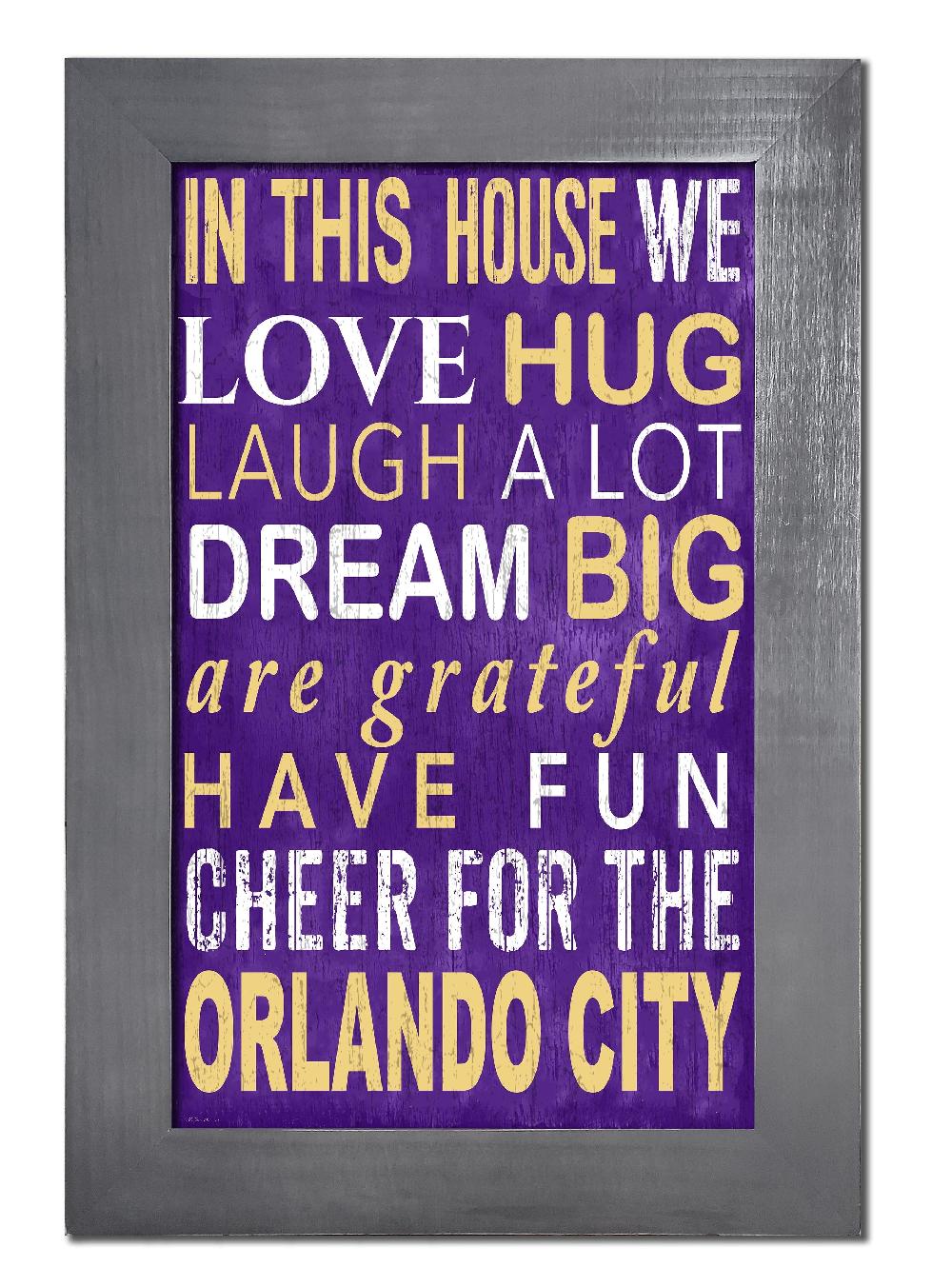 fan creations Orlando City Color In This House 11x19 Framed