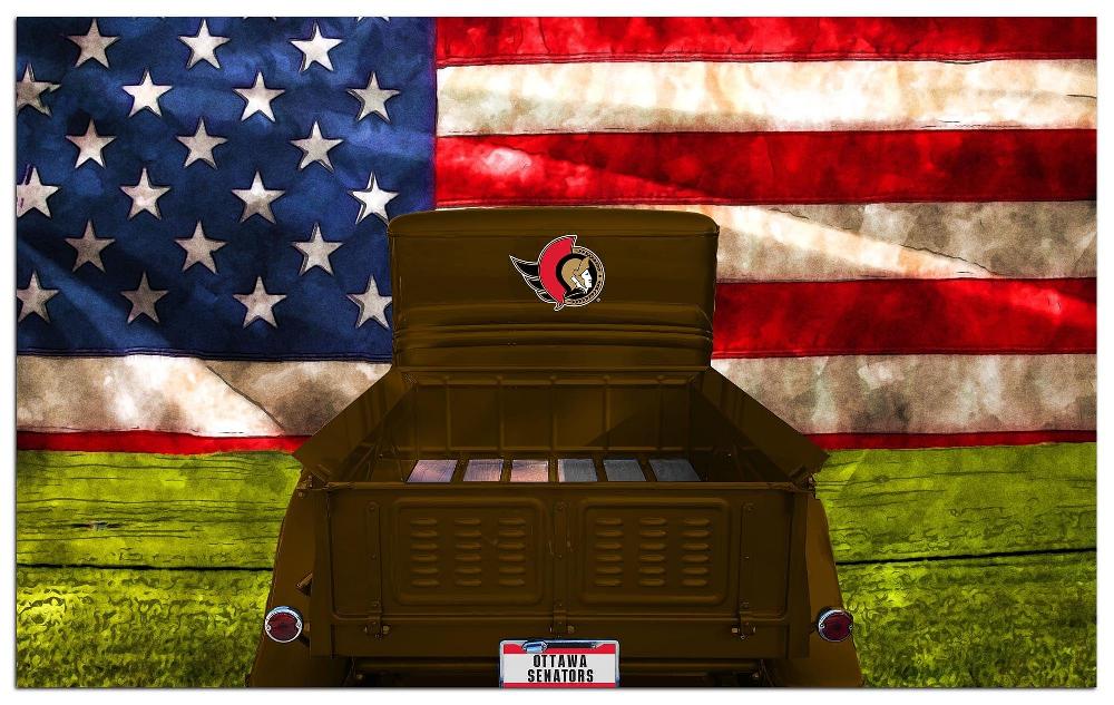 fan creations Ottawa Senators Patriotic Retro Truck 11x19