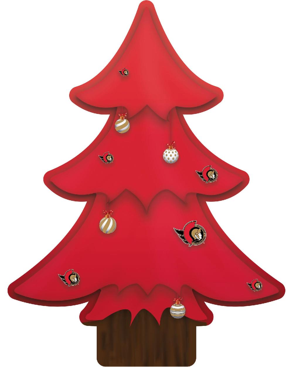 fan creations Ottawa Senators Team Color Desktop Tree 12in