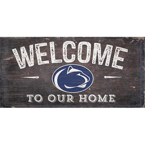 fan creations Penn State University Welcome Distressed 6 x 12