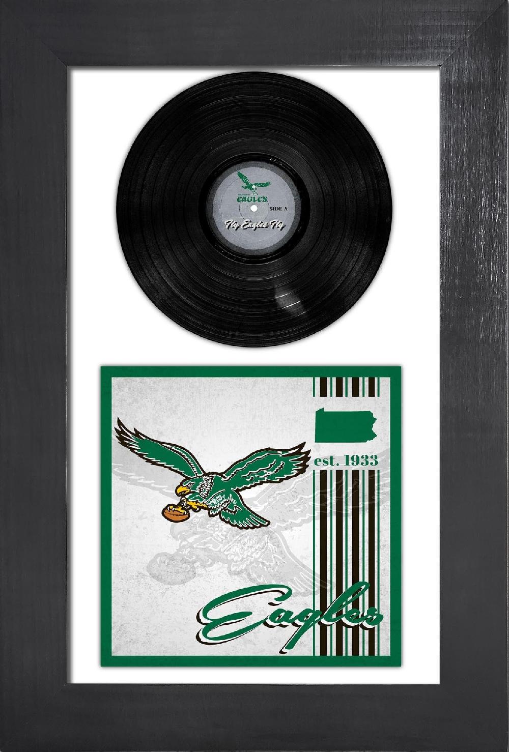 Fan Creations Philadelphia Eagles 3 Piece Classic Album & Vinyl In Frame