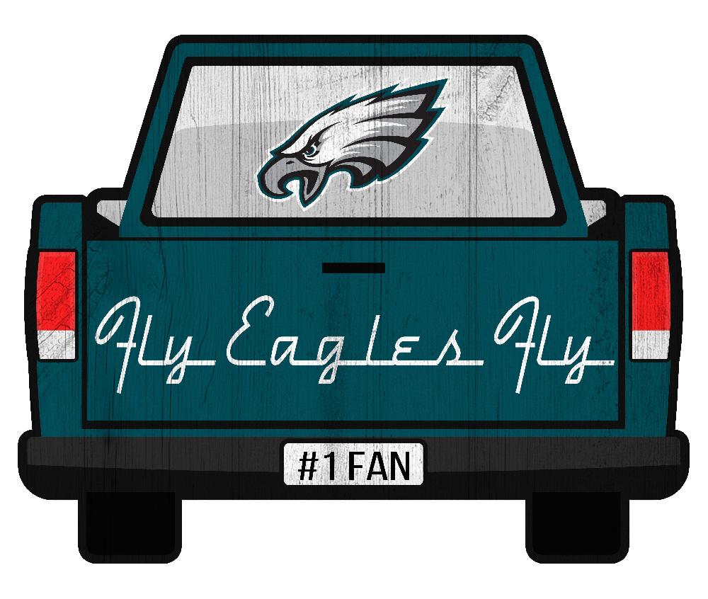 fan creations Philadelphia Eagles Slogan Truck Back Vintage 12in