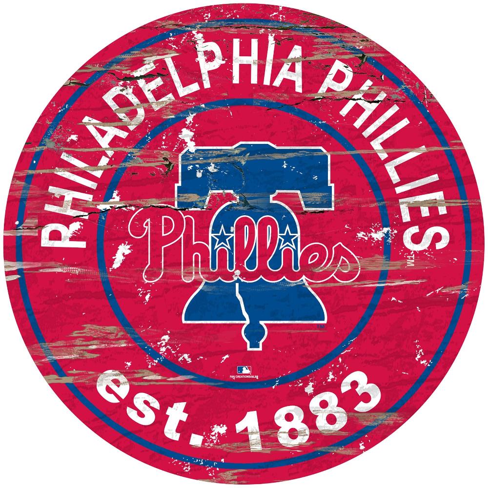 fan creations Philadelphia Phillies Distressed 24" Circle