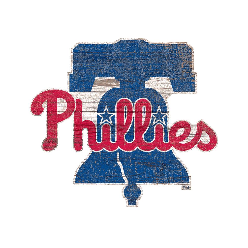 fan creations Philadelphia Phillies Distressed Logo Cutout Sign