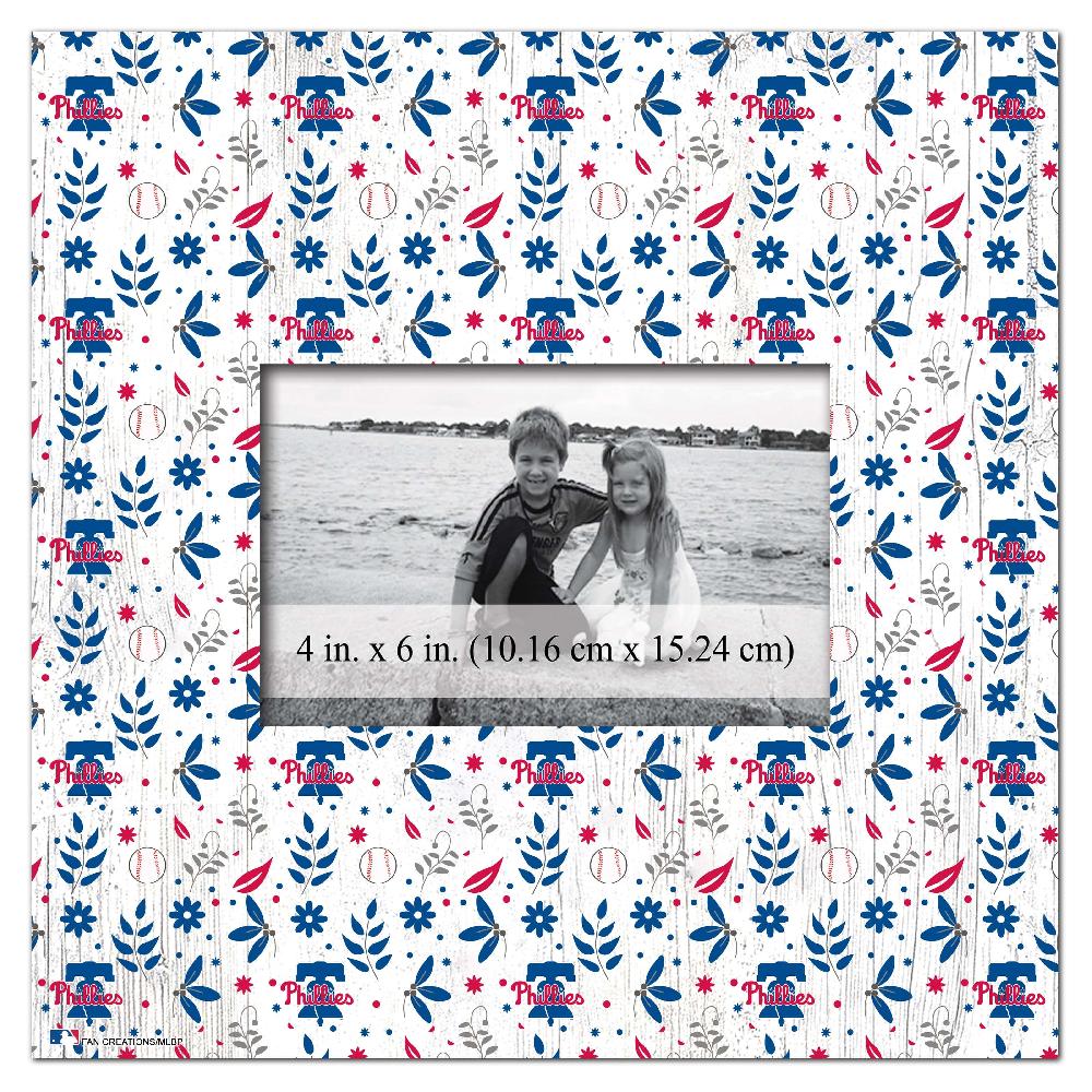 fan creations Philadelphia Phillies Floral Pattern 10x10 Frame