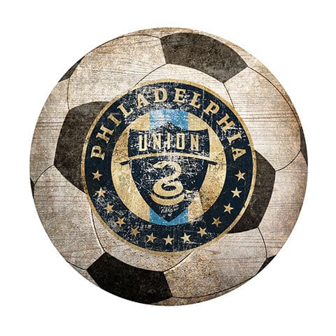 fan creations Philadelphia Union 12" Soccer Shaped Sign