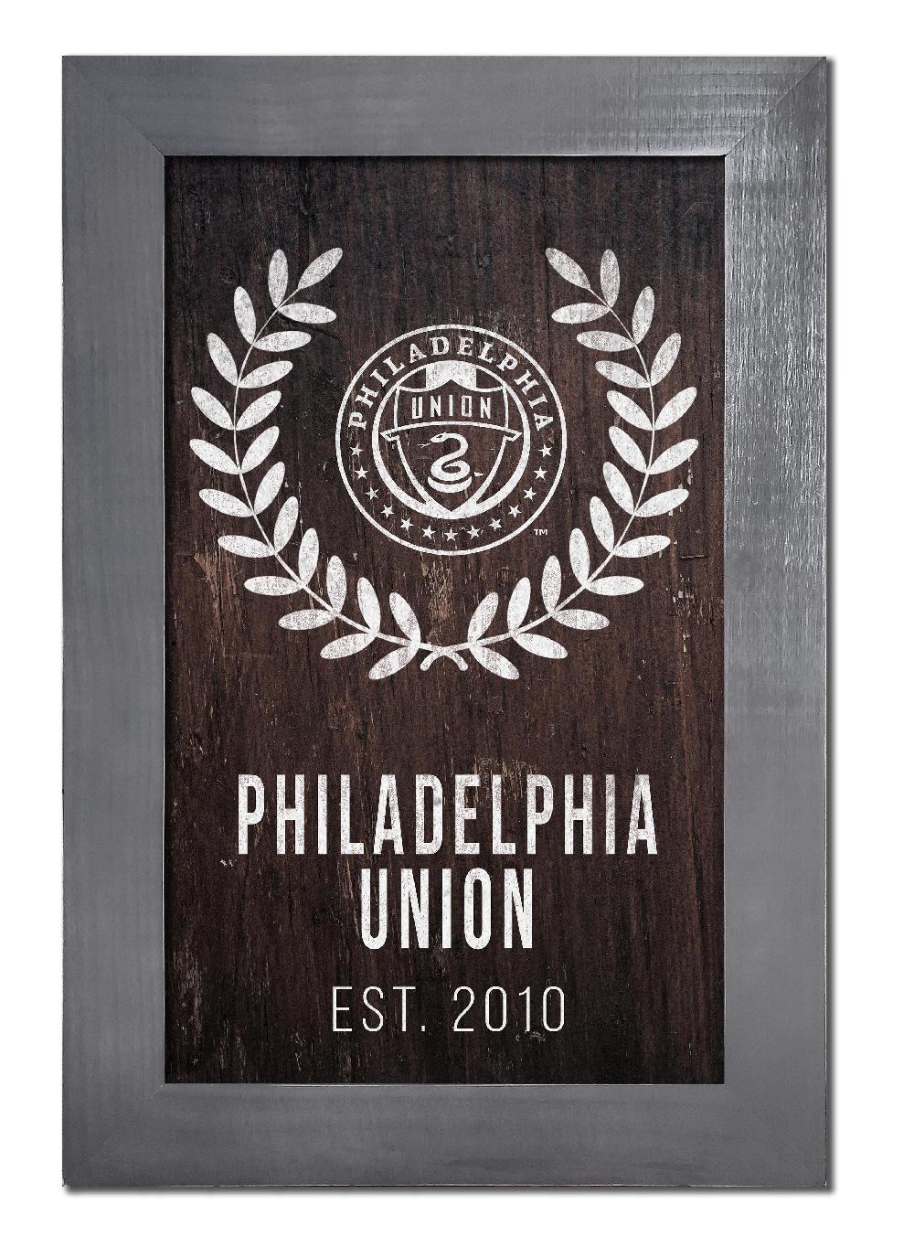 fan creations Philadelphia Union Laurel Wreath 11x19 Framed
