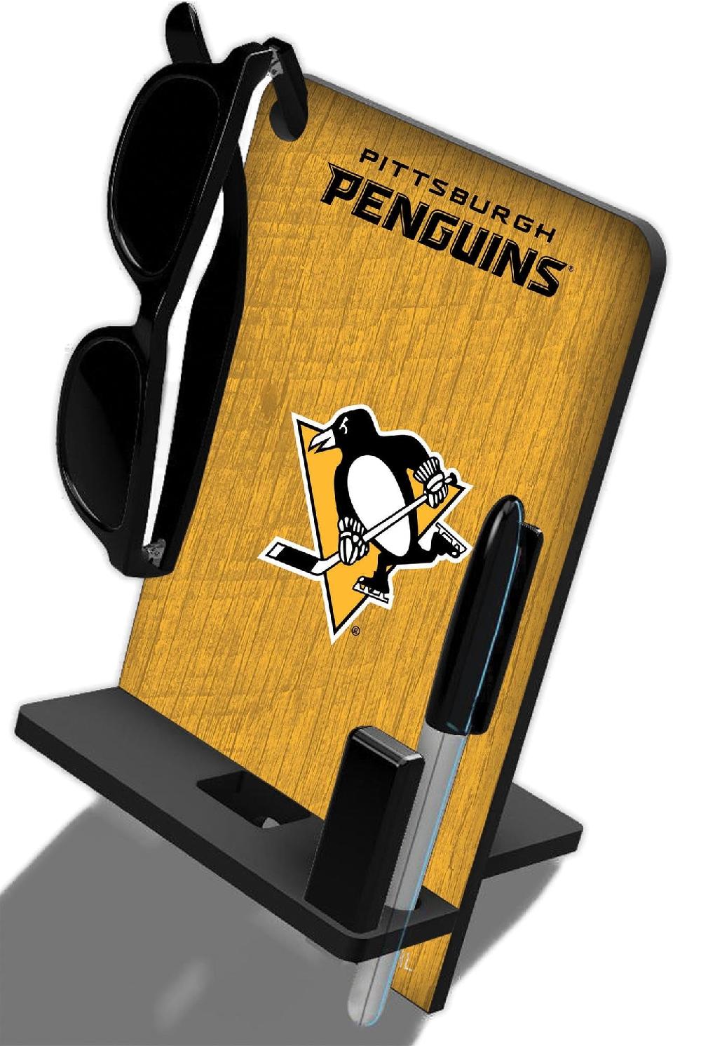 fan creations Pittsburgh Penguins 4 In 1 Desktop Phone Stand