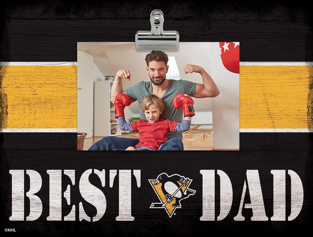 fan creations Pittsburgh Penguins Best Dad With Stripe Clip Frame