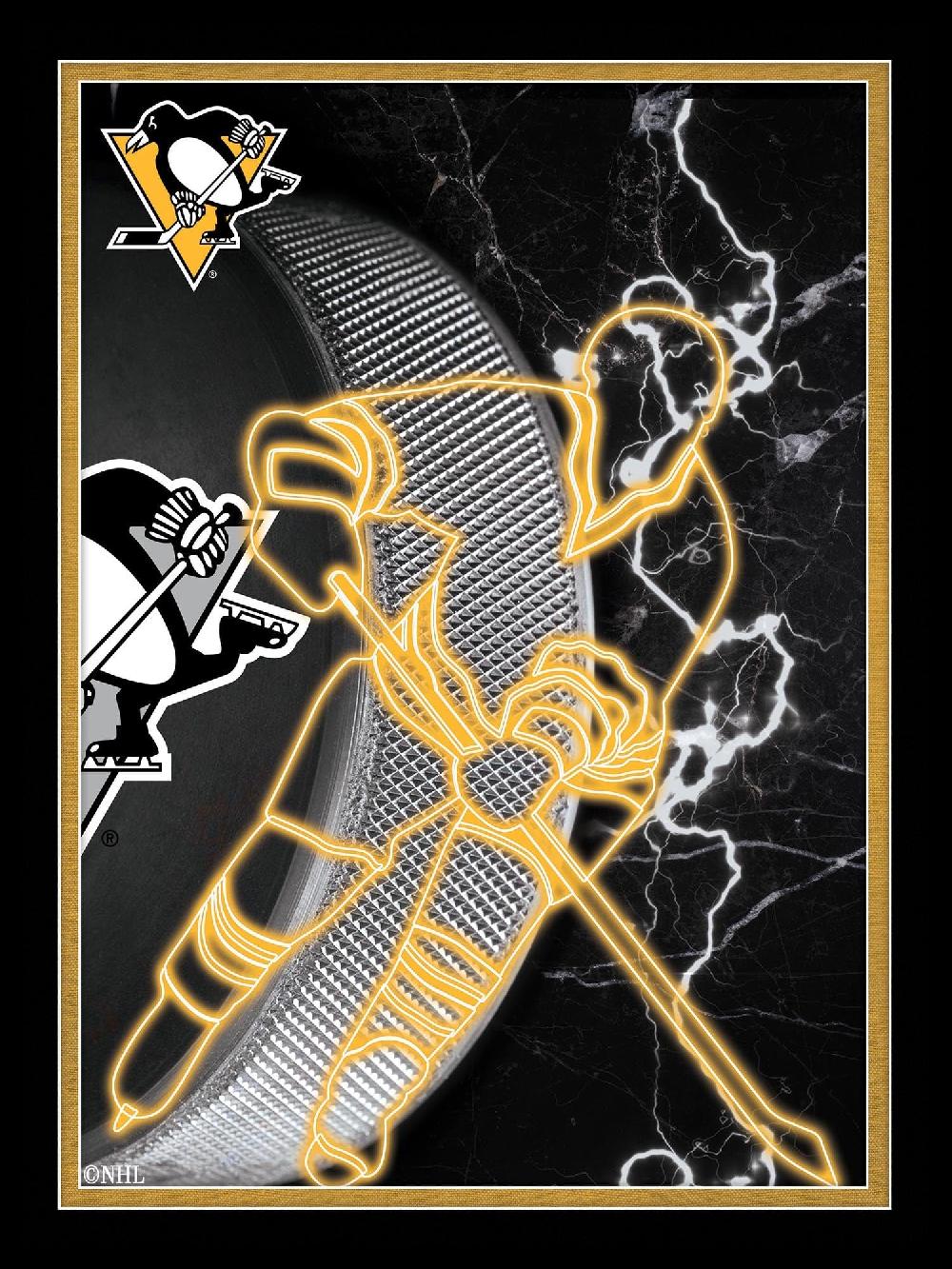 fan creations Pittsburgh Penguins Neon Player 12x16