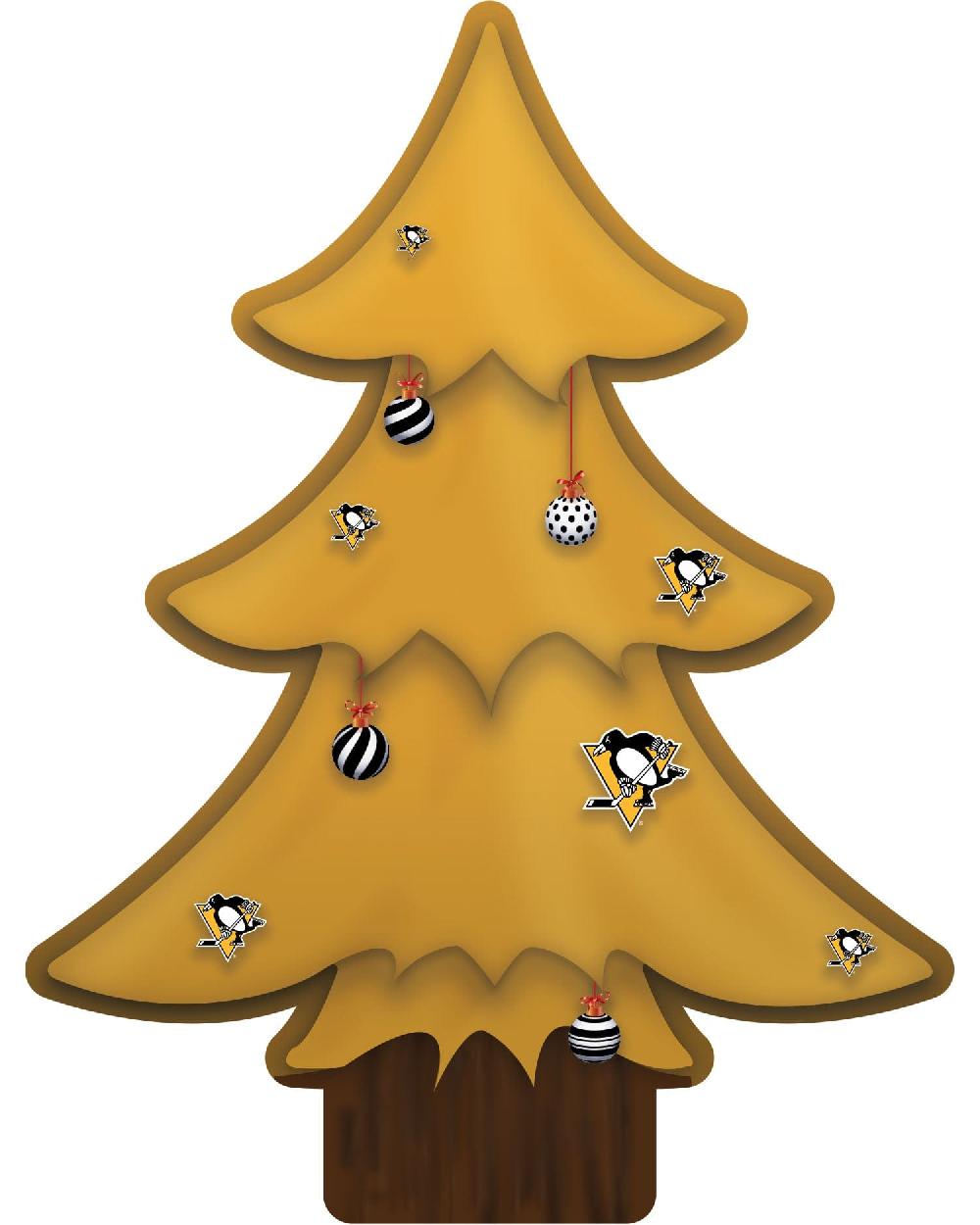 fan creations Pittsburgh Penguins Team Color Desktop Tree 12in