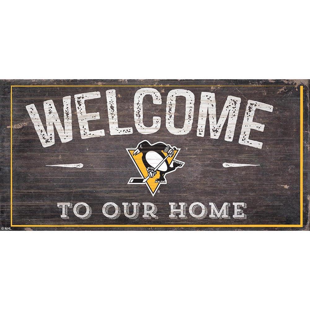 fan creations Pittsburgh Penguins Welcome Distressed 6x12