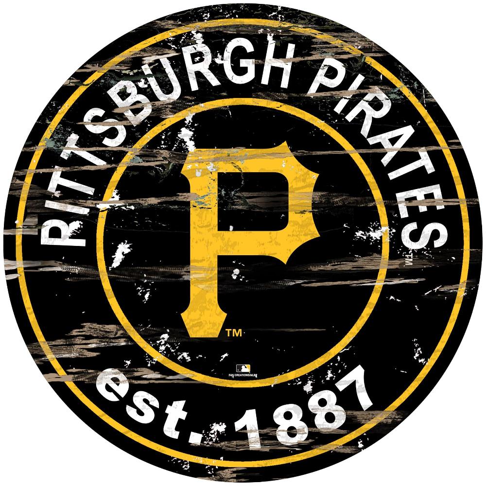 fan creations Pittsburgh Pirates Distressed 24" Circle