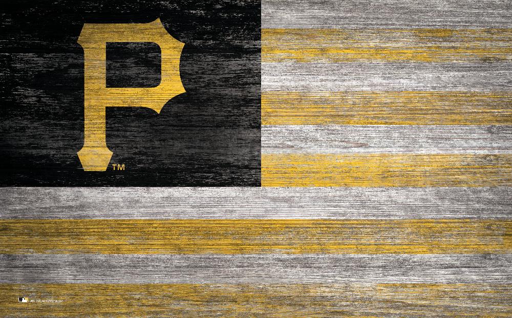 fan creations Pittsburgh Pirates Distressed Flag 11x19