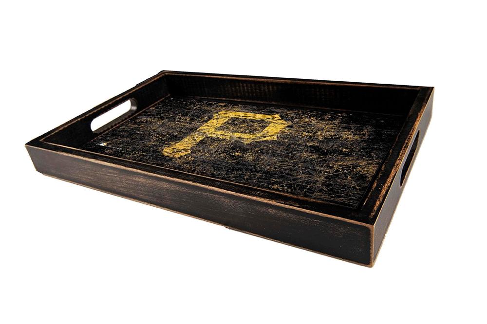 fan creations Pittsburgh Pirates Distressed Team Tray With Team Colors