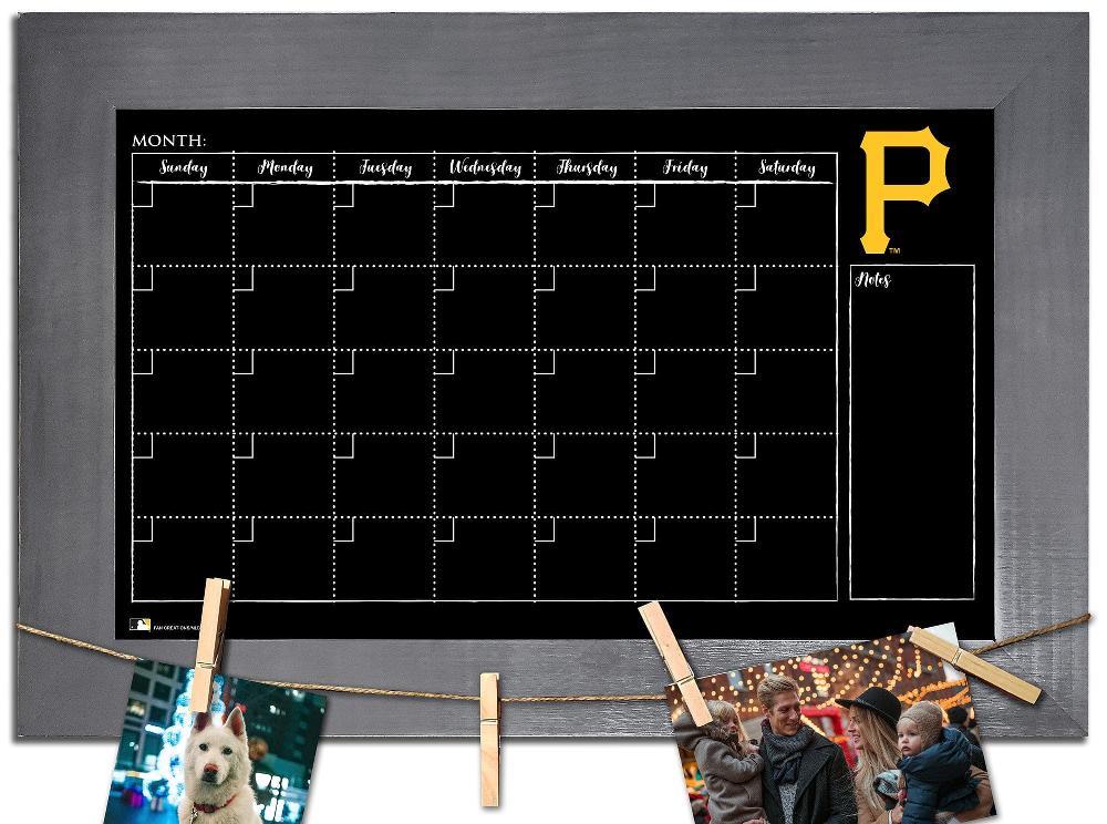 fan creations Pittsburgh Pirates Monthly Chalkboard With Frame & Clothespins