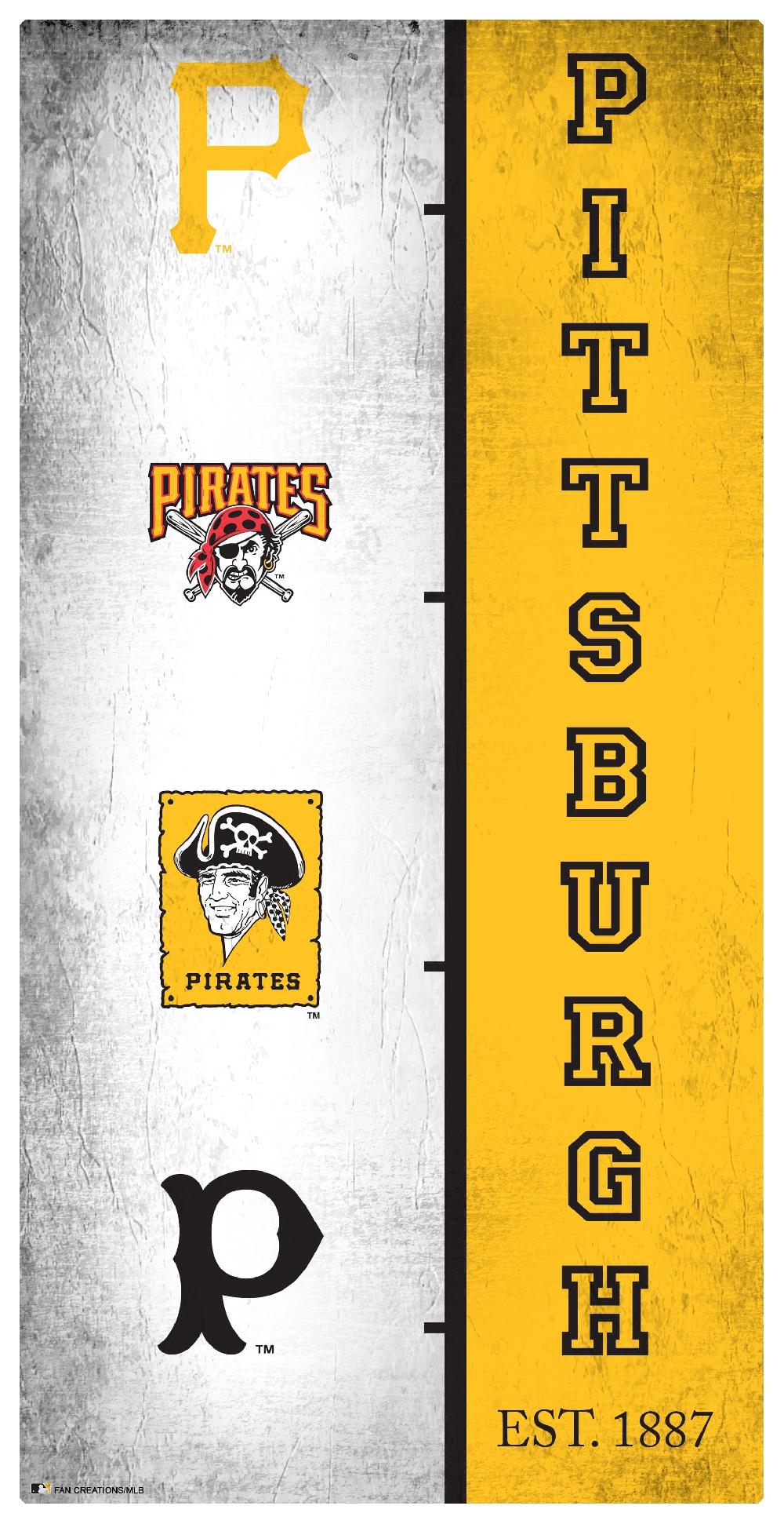 fan creations Pittsburgh Pirates Team Logo Progression 6x12
