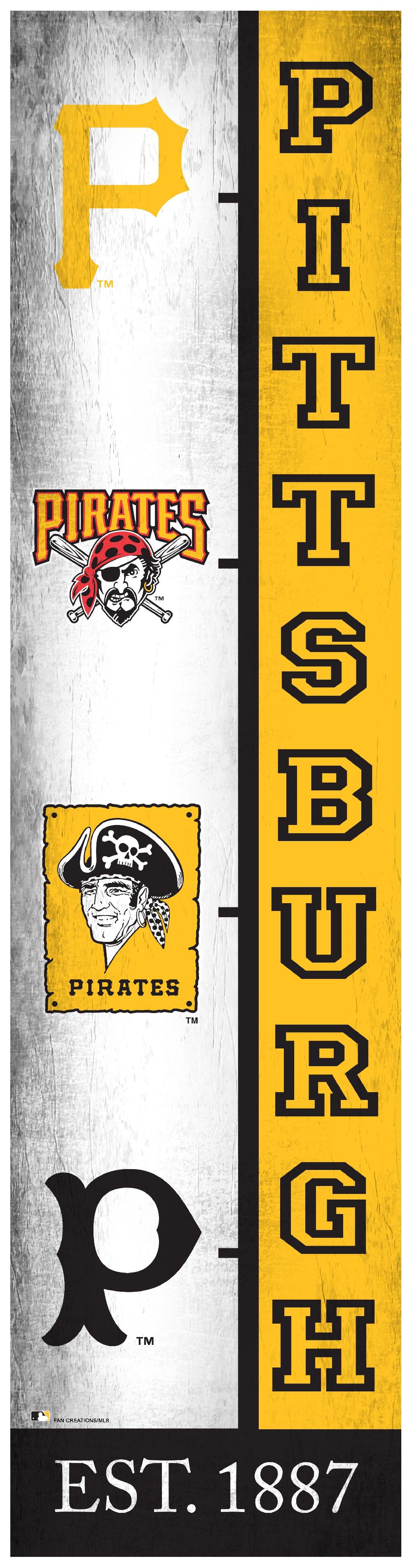 fan creations Pittsburgh Pirates Team Logo Progression 6x24