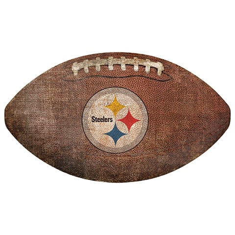 fan creations Pittsburgh Steelers 12" Football Shaped Sign