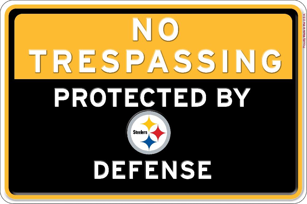 fan creations Pittsburgh Steelers No Tresspassing 12x16 Metal