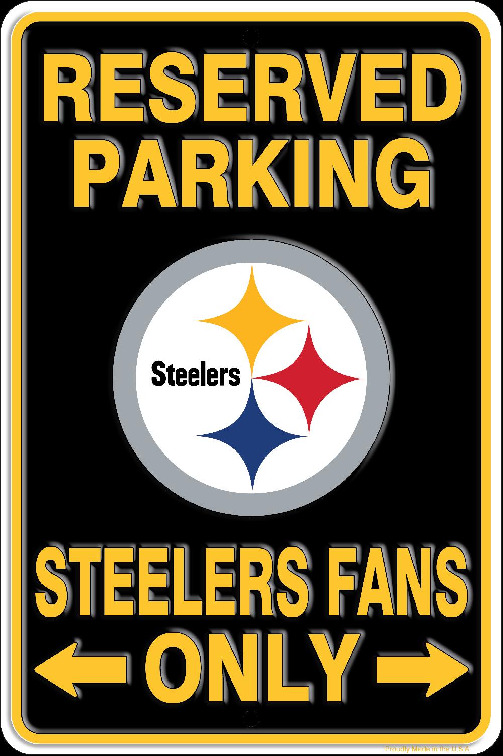 fan creations Pittsburgh Steelers Reserved Parking Metal 12x8in