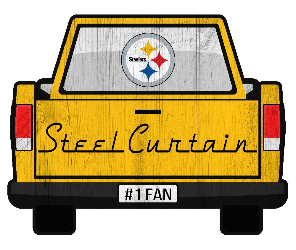fan creations Pittsburgh Steelers Slogan Truck Back Vintage 12in