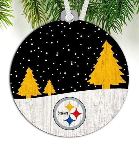 fan creations Pittsburgh Steelers Snow Scene Ornament
