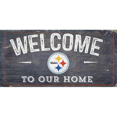 fan creations Pittsburgh Steelers Welcome Distressed 6 x 12