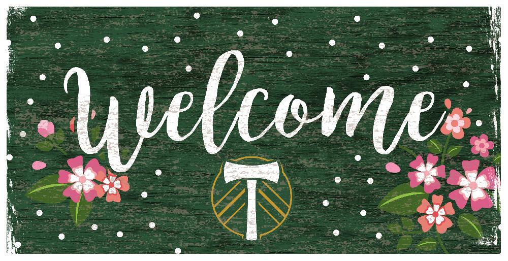 fan creations Portland Timbers Welcome Floral 6x12 Sign