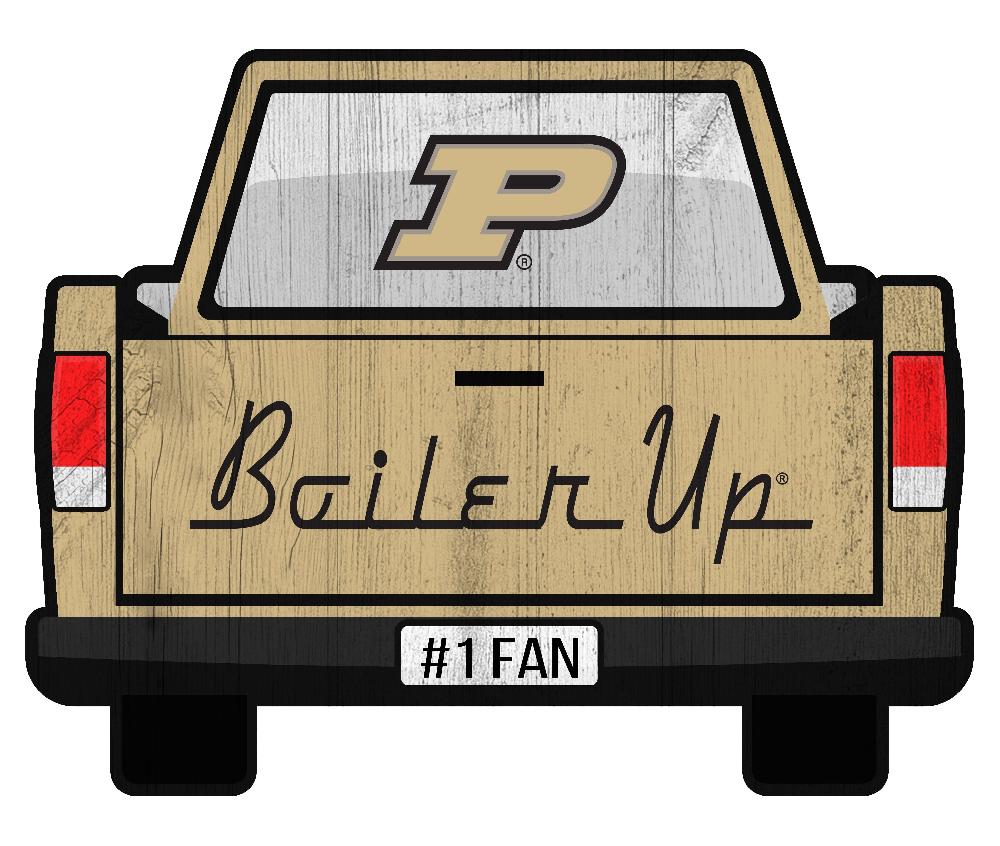 fan creations Purdue Slogan Truck Back Vintage 12in