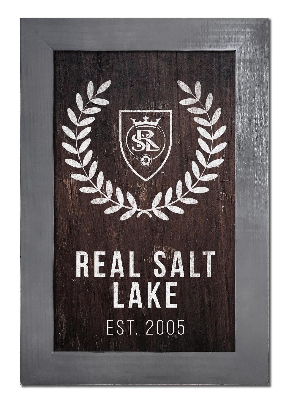 fan creations Real Salt Lake Laurel Wreath 11x19 Framed