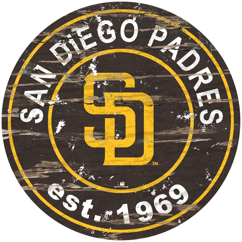 fan creations San Diego Padres Distressed 24" Circle