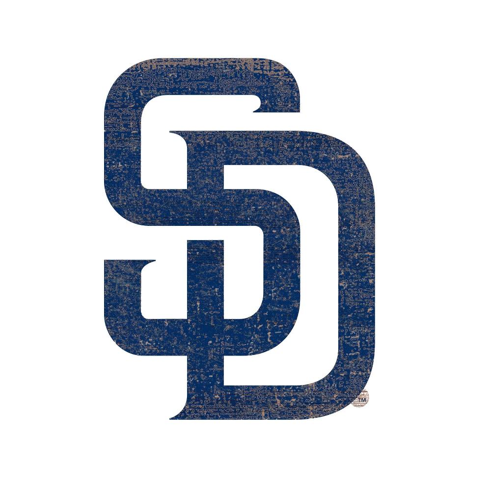 fan creations San Diego Padres Distressed Logo Cutout Sign