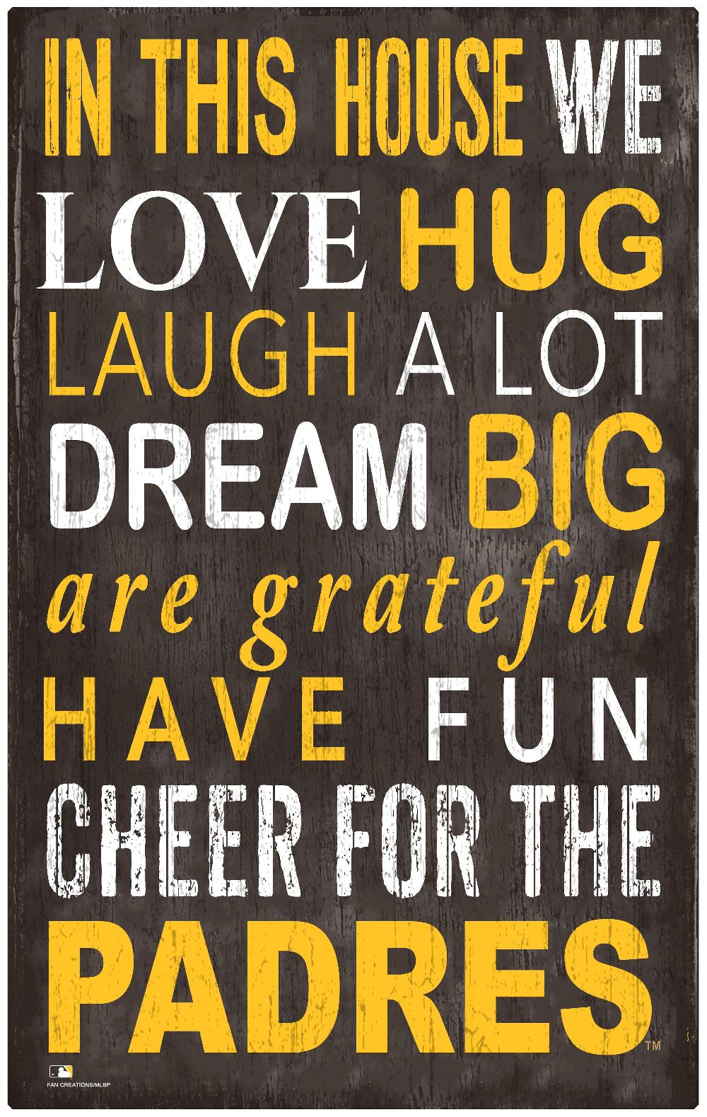 fan creations San Diego Padres In This House 11x19 Sign