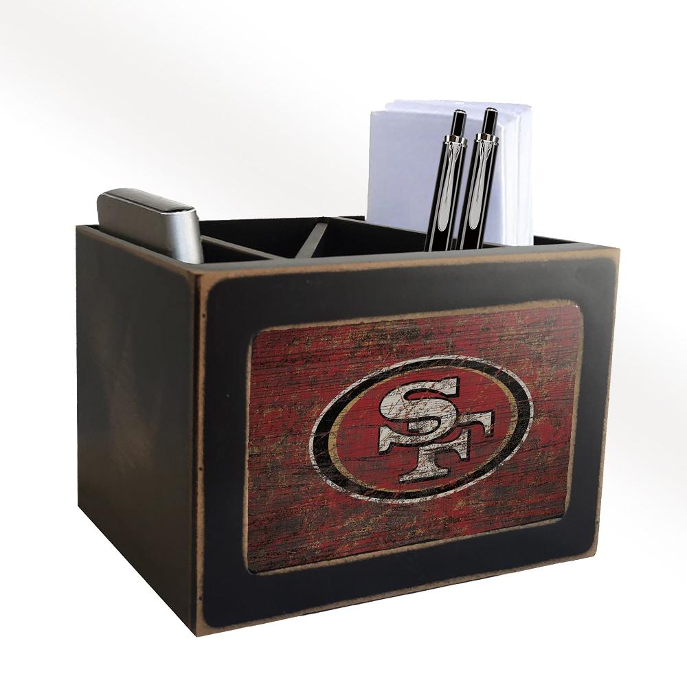 fan creations San Francisco 49ers Distressed Desktop Organizer With Team Color