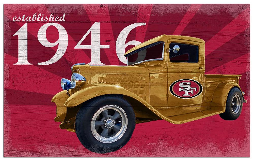 fan creations San Francisco 49ers Established Truck 11x19