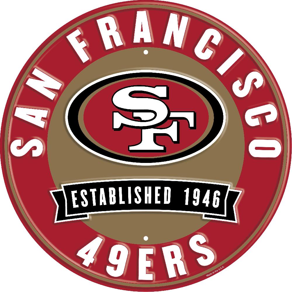 fan creations San Francisco 49ers Metal Established Date Circle
